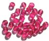25 8mm Faceted Two Tone Pink Firepolish Beads